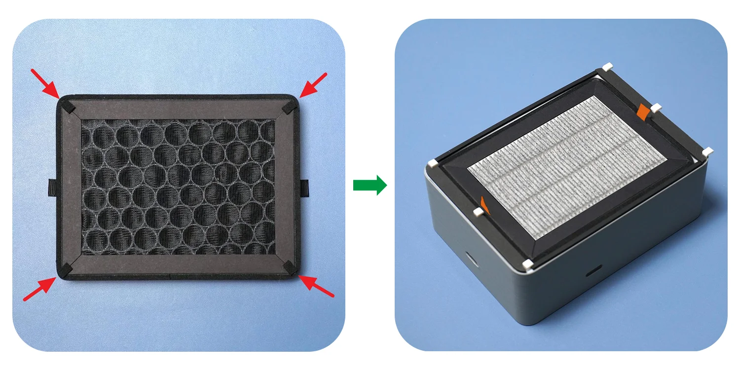 Für Bambu Lab HEPA 13 + Aktivkohle-Kombi-Luftfilter Ultra für P2S/X2D Externer Abluftventilator 3D-Drucker OEM-Ersatz – Detail 8