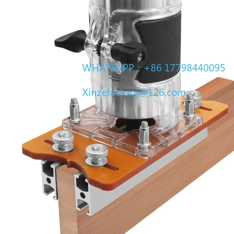 

Customizable Compact Wood Palm Router Base Wide Application Aluminum Alloy Accurate Slotting Wood Router Base for Surface Finish