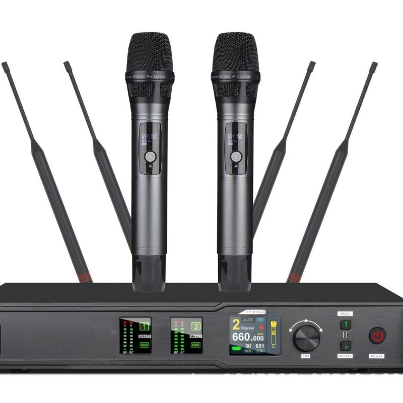 Microfono wireless da 1500 metri a lunga distanza da uno a due, microfono wireless per parco giochi scolastico all'aperto