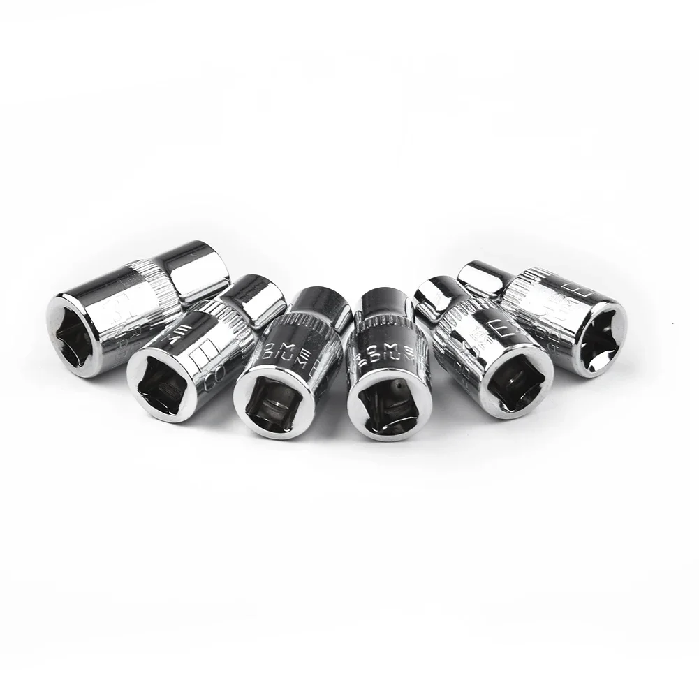 

6pcs E-Socket Sockets 1/4 Inch Torx Star Bit Female E-Socket Set Socket Nuts Set E4 E5 E6 E7 E8 E10 Hand Tools Drive Sockets