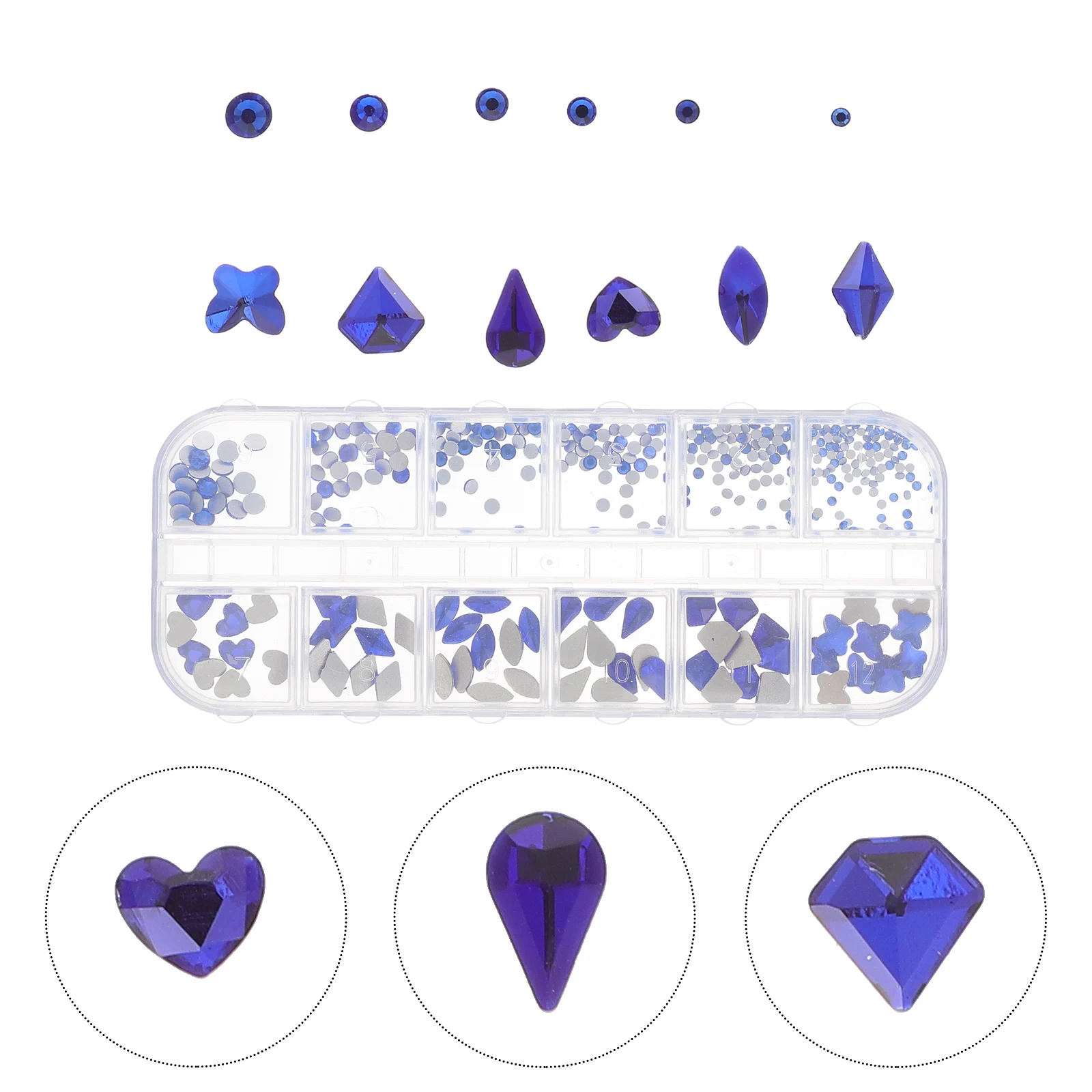 

1 Box Resin Diamonds Rhinestones For Manicure Diy Jewelry Decor Accessories Shiny Nail Gems Nail Art Ornaments