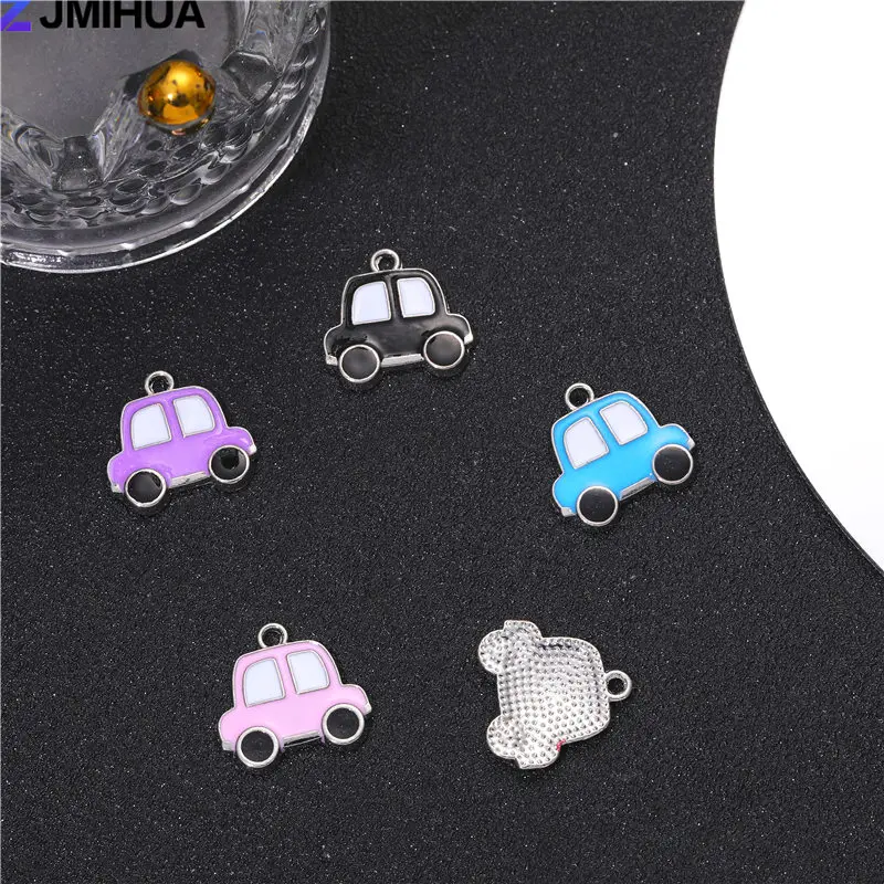 15pcs Enamel Charms Cute Car Charms Pendants For Jewelry Making Supplies DIY Handmade Bracelets Earrings Findings Accessories