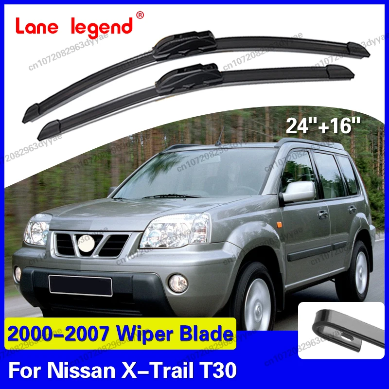 

Щетки стеклоочистителя для лобового стекла, 2 шт., аксессуары для Nissan X-Trail T30 2000-2007 (24"+16")