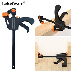 4' F Woodworking Clamps Quick Fixed Type Glass Wooden Board Connection Clips Tool Portable Squeezing Nylon Work Bar Kit 1/2/4pcs