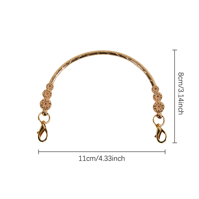 1PC 11cm Metal Bag Frame For Purse Handbag Handles Clutch Bag Accessories DIY Purse Clasp Round Metal Bag Handles Bags Hardware