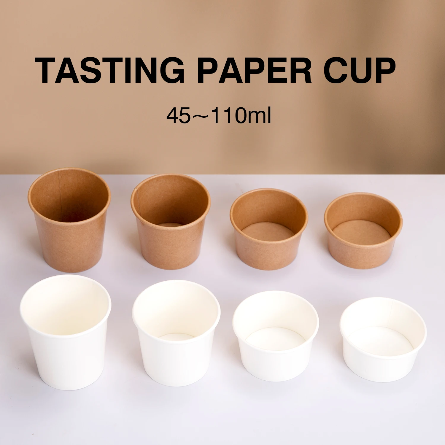 Einweg-Papierbecher für Soßen, kleine Zutatenbecher, doppelt beschichteter Kraftpapierbecher, Nussbox, Pudding-Eiscreme-Verpackungsbecher, Partykuchenbecher – Detail 2