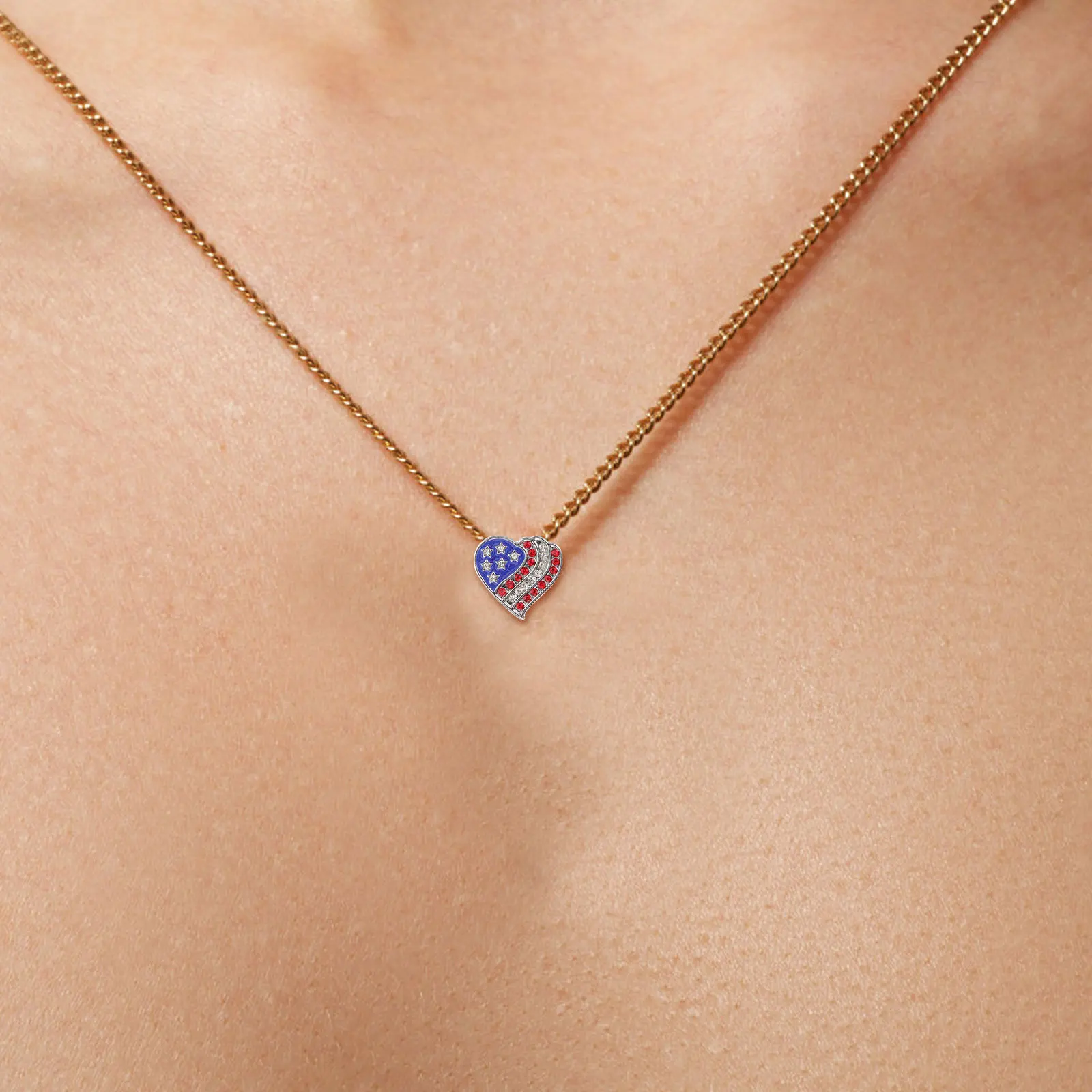 6 قطعة سبائك حجر الراين القلب سحر DIY بها بنفسك صنع المجوهرات عيد الاستقلال سوار خلخال المفاتيح الديكور الاكسسوارات الحرفية #4