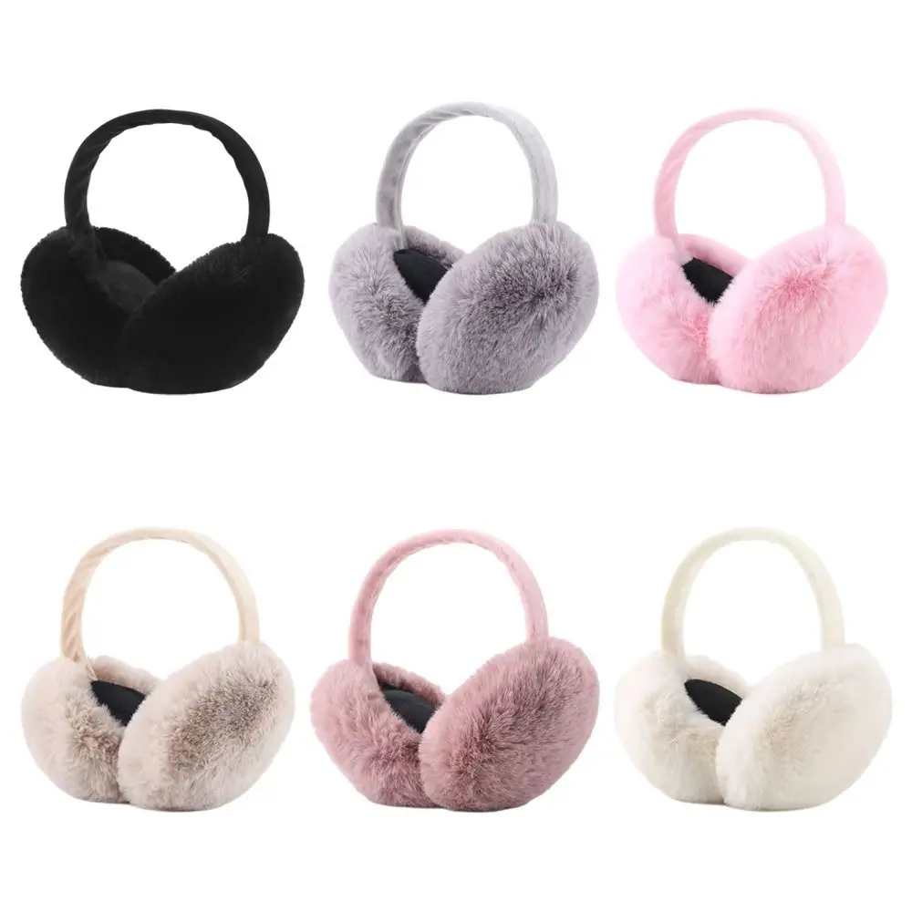 Fashion Winter Foldable Warm Ear Muffs Fluffy Cosy Thicken Warm Plush Earmuffs Soft Casual Ear Protection Ear Muffs