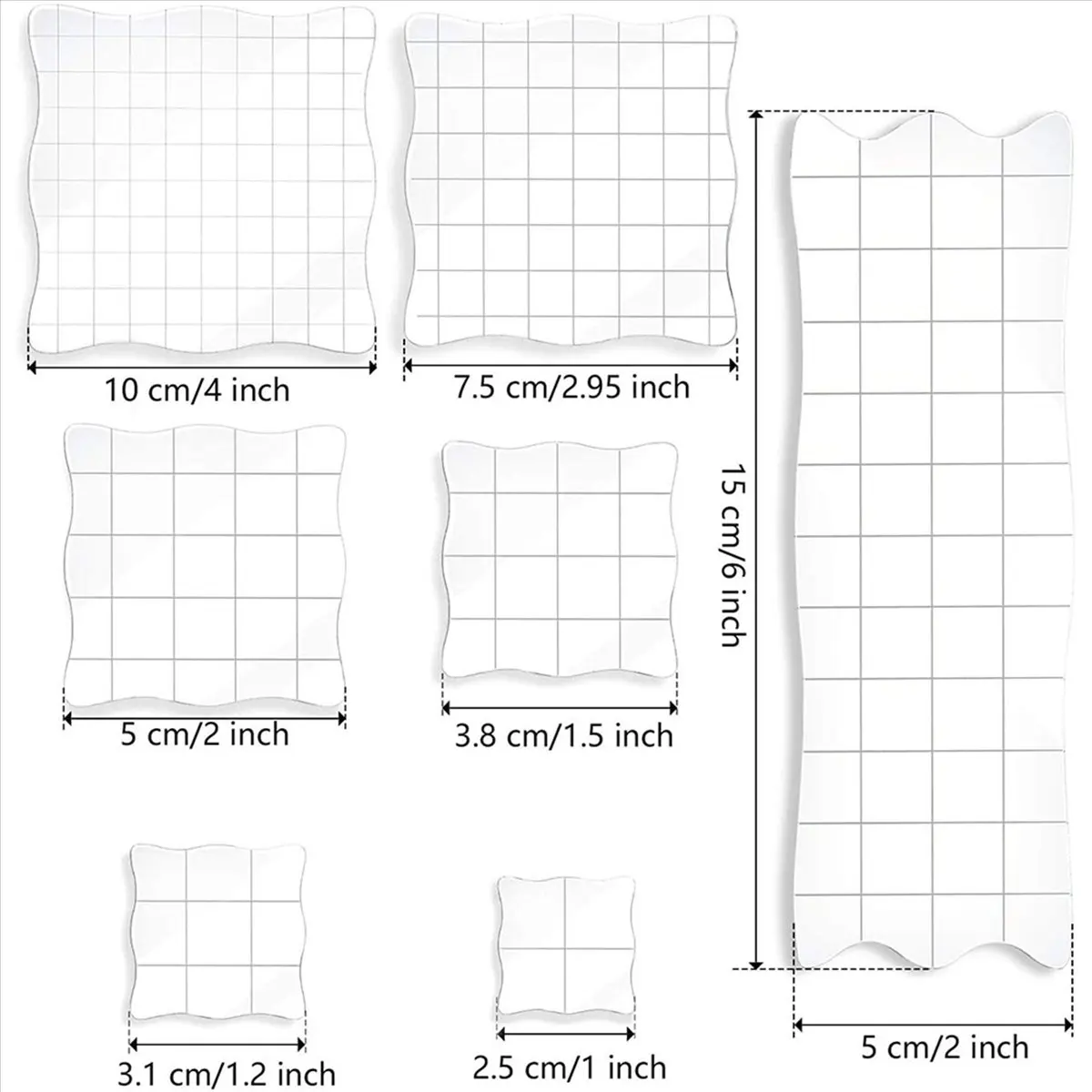 M09K 28 Pieces Clear Stamp Blocks, Acrylic Stamping Blocks Tools Set with Grid for Scrapbooking Crafts, Cards, Schedule Book
