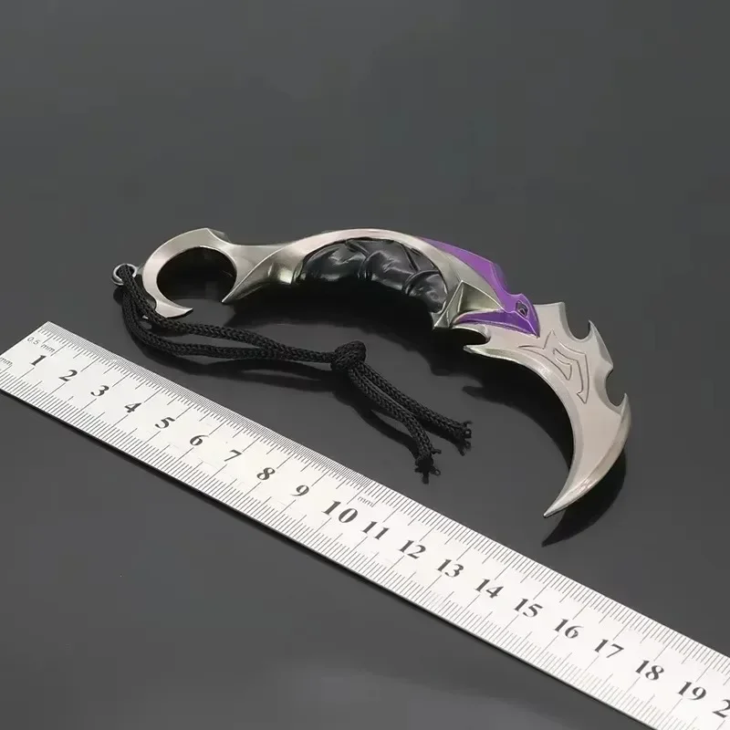 15cm Valorant Weapon Karambit Knife Melee Reaver Game Peripheral Katana Samurai Sword Metal Uncut Blade Ornament Gifts Toys Boys