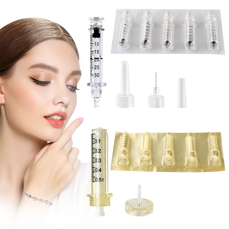 

0.3 0.5ML Syringe Ampoule Head For Hyaluron Gun Hyaluronic Pressurized Pen High Pressure Wrinkle Removal Water Syringe Beauty