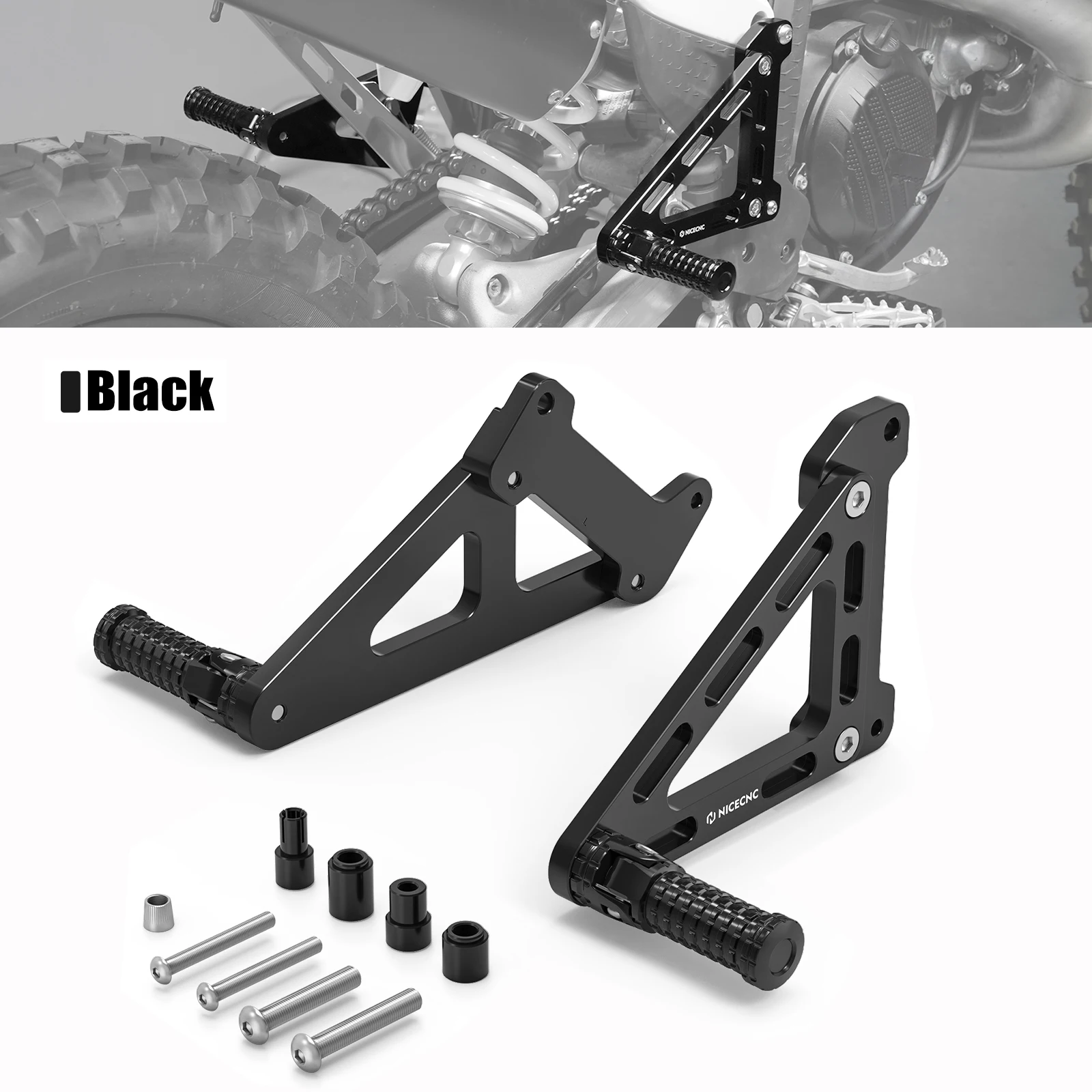 For KTM EXC 300 2024-2025 Passenger Foot Peg Footrest Bracket Set EXC EXCF XCW XCF-W XW-F 150 250 500 XC SX XCF SXF 2024-2025