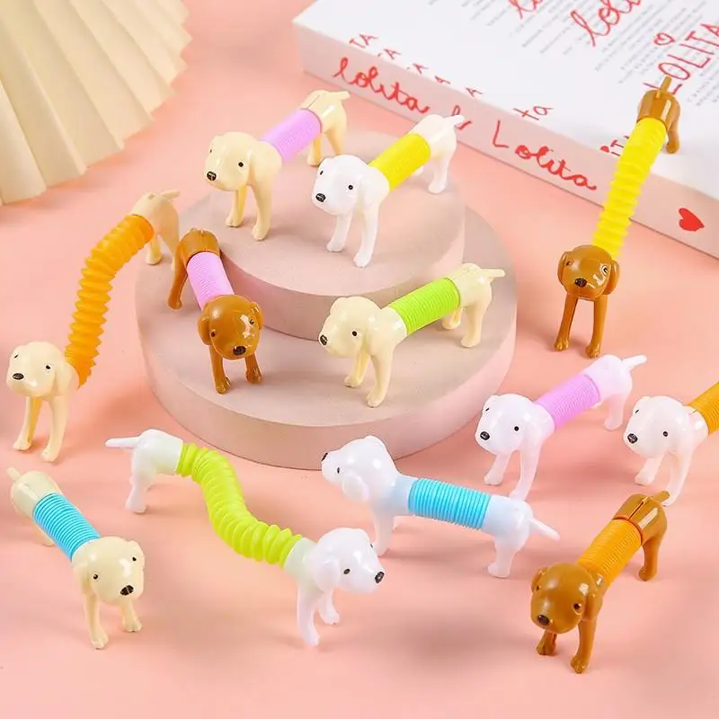 

24-36 шт. Растягивающиеся игрушки для собак, сувениры для детских дней рождений, наполнитель для пиньят, награды для школы, телескопические сенсорные игрушки-животные для сжимания ​ Игрушка для животных