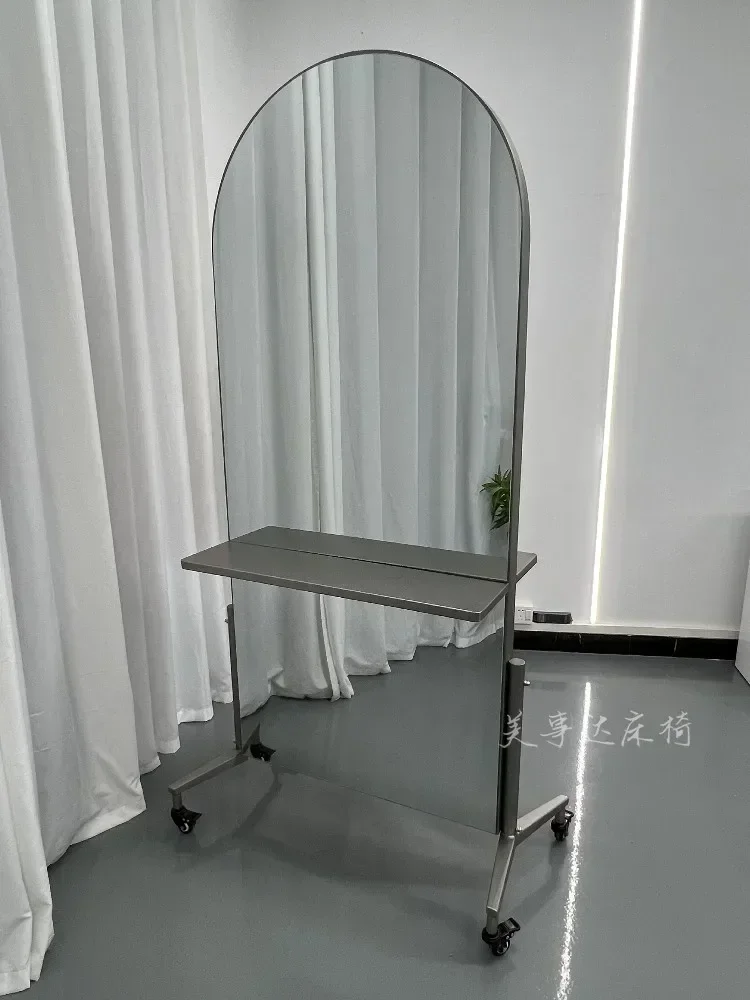 Cermin Lantai Stainless Steel Cermin Potong Rambut Cermin Ganda Seluler