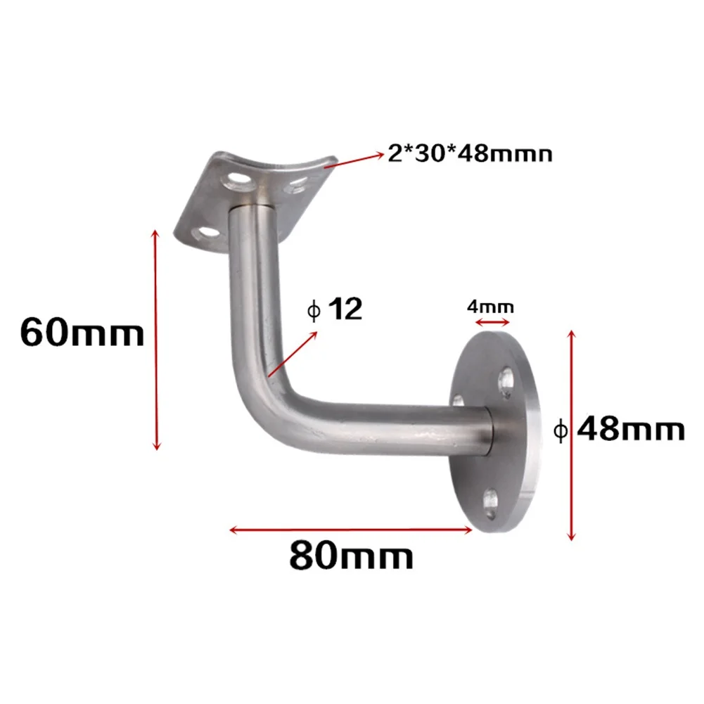 Handrail to Wall Bracket for Staircase Support Fixing Hardware for Installing Handrails with Oak Pine or Metal Rails