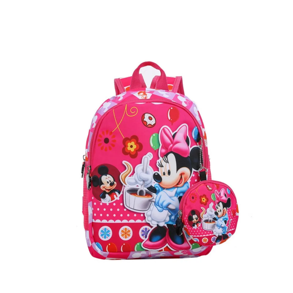 Spider Man Kids Backpack Disney Cute Cartoon Minnie Car New Style Exquisite Fashionable Large Capacity Convenient Backpack Gift