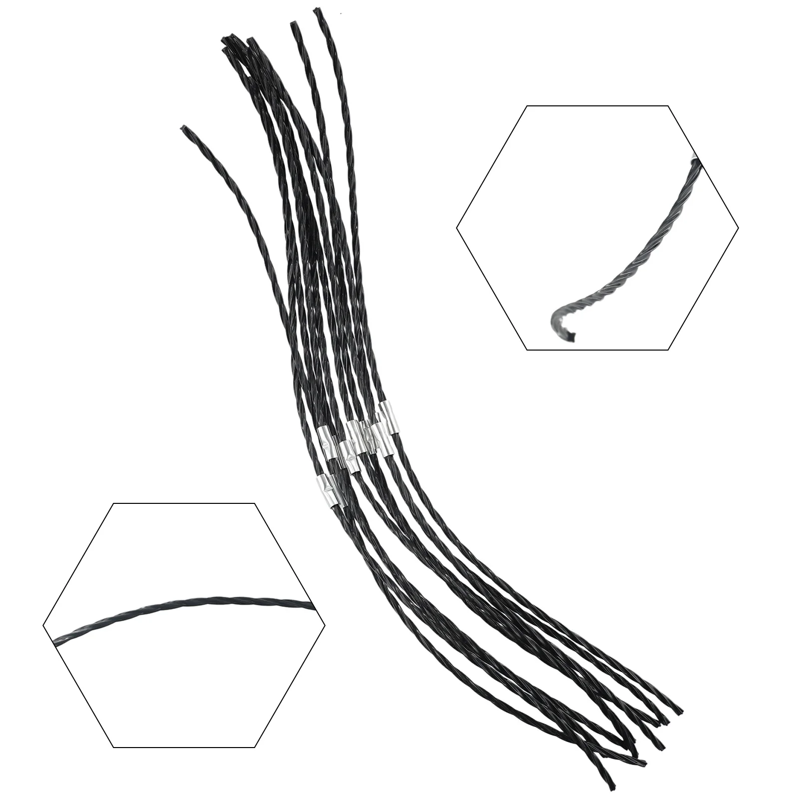 

10pcs Trimmer Lines Spool Nylon Line Nylon Grass 3.5mmx38cm Grass Trimmer Wire Lawn Thread Spool Line Brushcutter Accessories