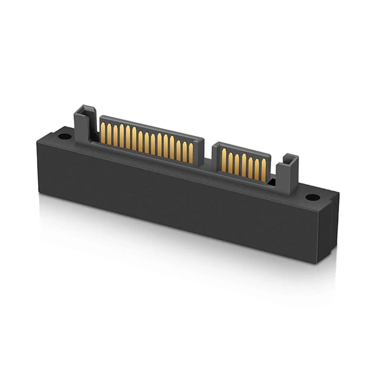 

Комплект из 8 адаптеров SFF-8482 SAS (гнездо) на SATA (штекер) 15-контактный, с изогнутой головкой под углом 90 градусов, для кабеля материнской платы