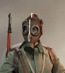 1/6 DID D11014 Soldier Doll Action Mini Toys Model Gas Bottle Mask Dog Tab Accessories For 12