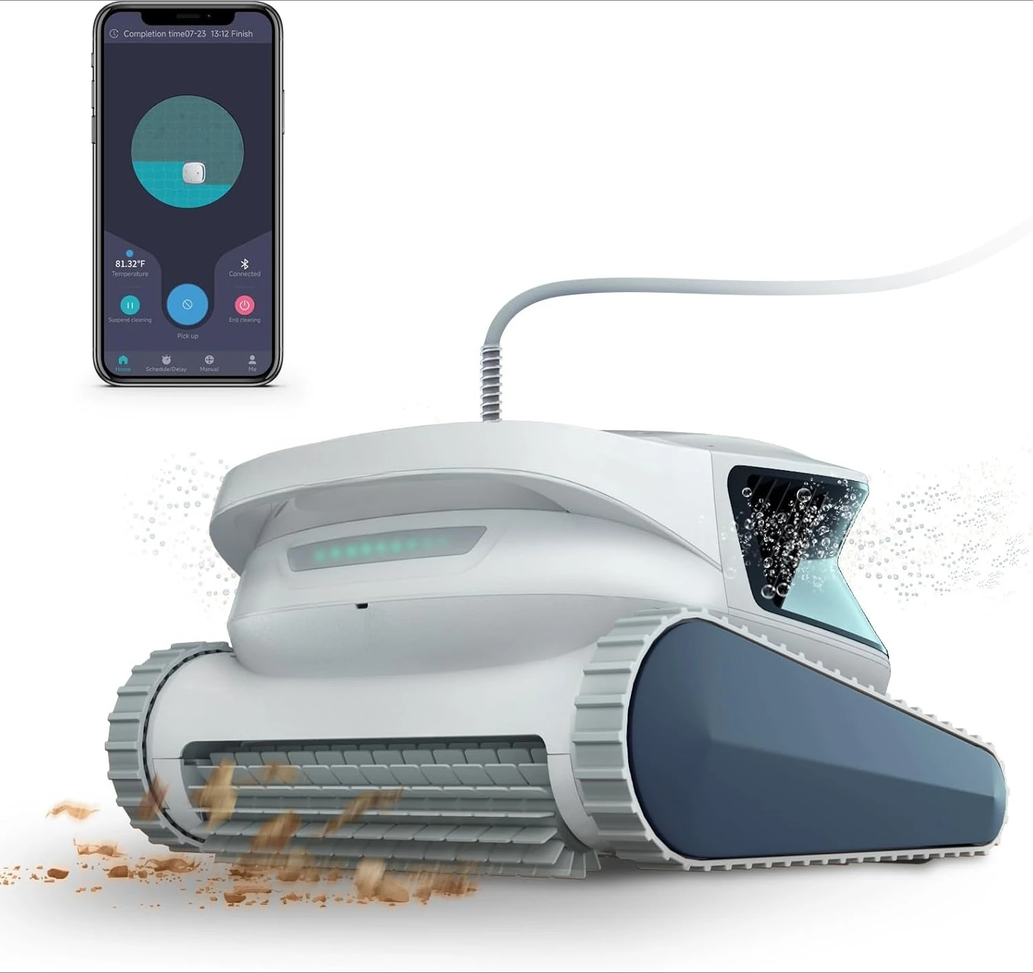 

4 Pool Robot, Pool Vacuum for Inground and Aboveground Pools, Floor, Wall and Waterline Cleaning and Scrubbing, Smart WiFi·New