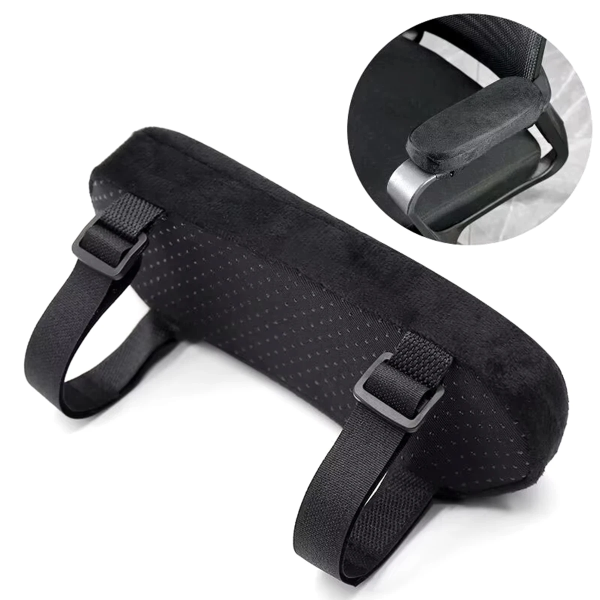 قطعتان من وسائد مسند ذراع الكرسي الناعمة لوسائد مسند ذراع كرسي المكتب المنزلي يمكن إزالتها وتنظيفها