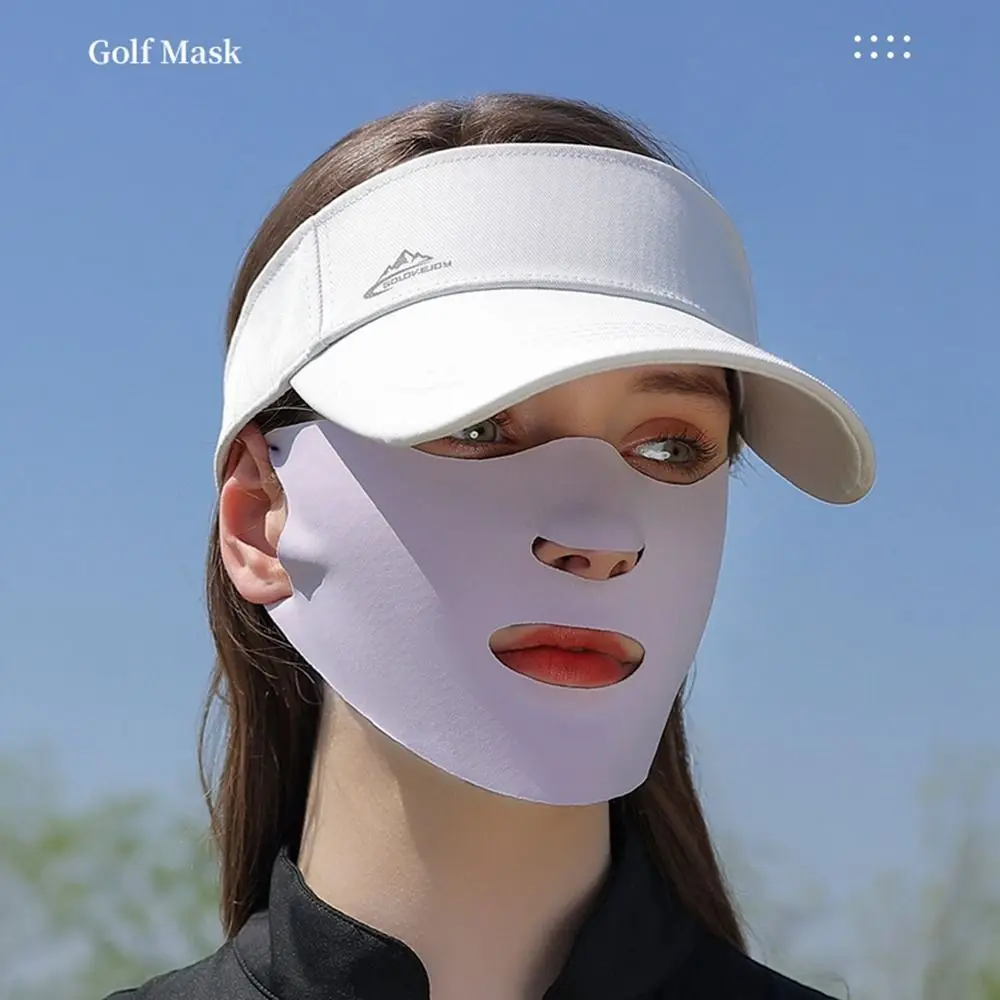 Color Silk Scarf Sun UV Protection Outdoor Summer Hiking Sunscreen Mask Anti-uv Face Cover Sunscreen Veil Ice Silk Face Scarf