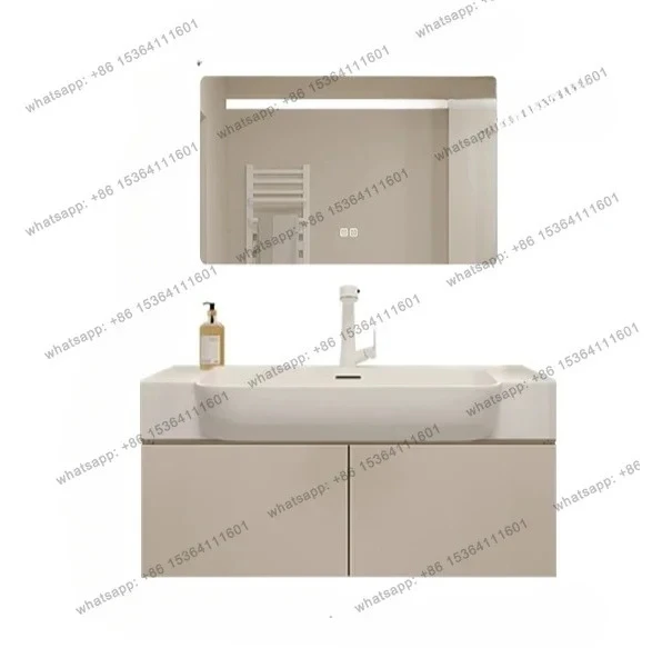 Corian integrated big belly basin bathroom cabinet combination small apartment very narrow bathroom washbasin hand washbasin