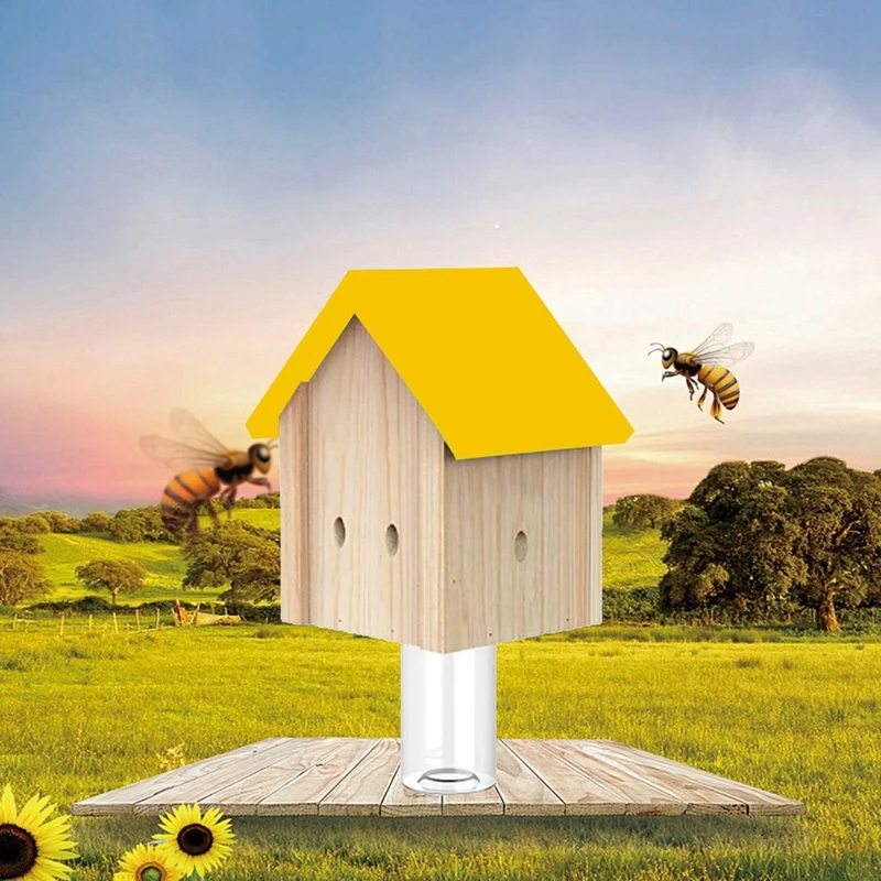 Armadilhas de abelha suspensas ao ar livre, Melhor Bee Catcher, Natureza Cabine Estilo, Armadilhas de carpinteiro