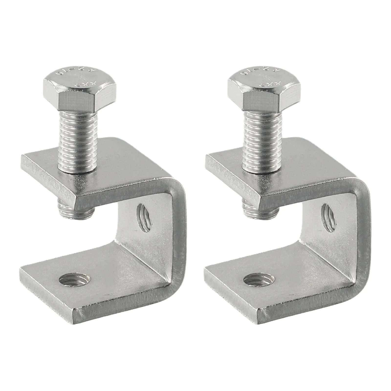 Easy To Install U-shaped Clip C-clamp Jaw With Screw 0-20mm 1/2/4pcs Cabine Drawer M6 Threaded Hole Stainless Steel