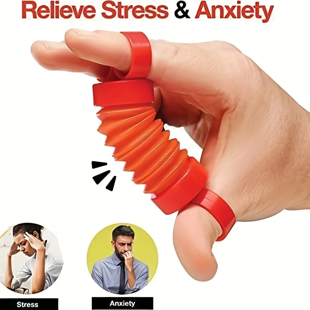 Relax Finger Exerciser - Plastic, Stress Relief Finger Exerciser - Enhances Grip Strength & Flexibility, Hand Grip Strengthener
