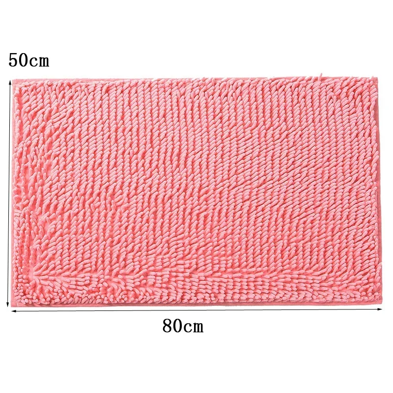 50*80cm Bath Mat Water Absorption Rug Shaggy Memory Foam Bathroom Carpet Non Slip Coral Fleece Mat For Kitchen Toilet