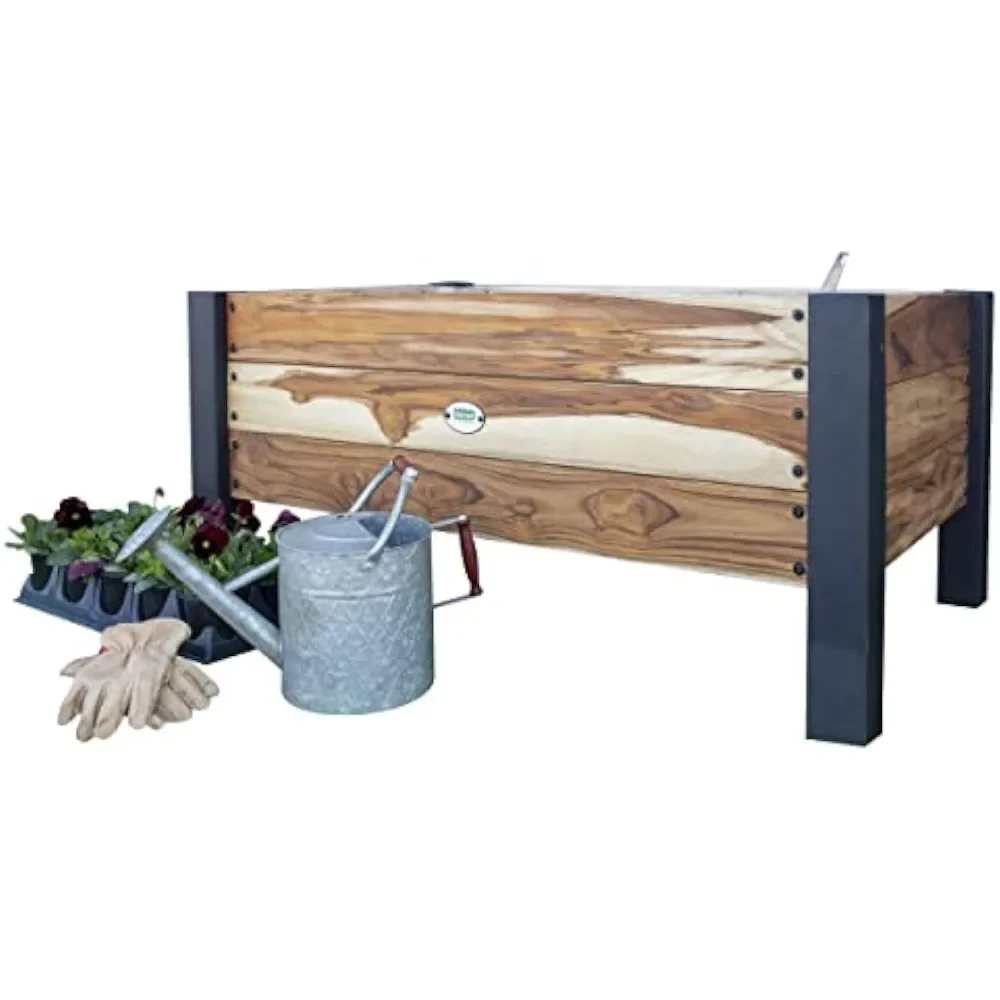 10 Cubic Foot Raised Teak Planter Outdoor Freight Free