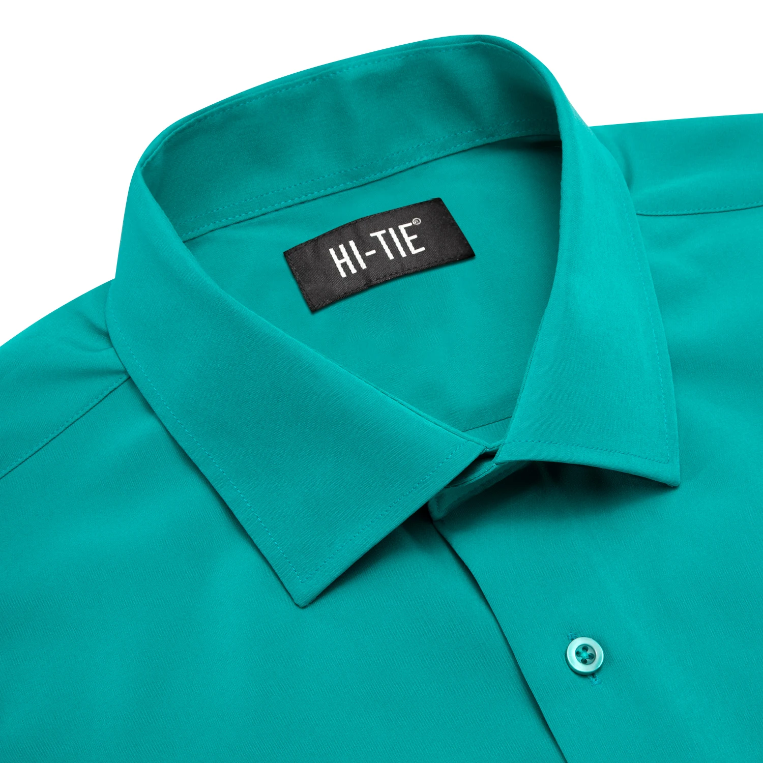 slim fit dress slacks Men's Basic Dress Shirt Convertible Cuff Regular Fit in Turquoise 16½ 32/33 / Turquoise main image 0