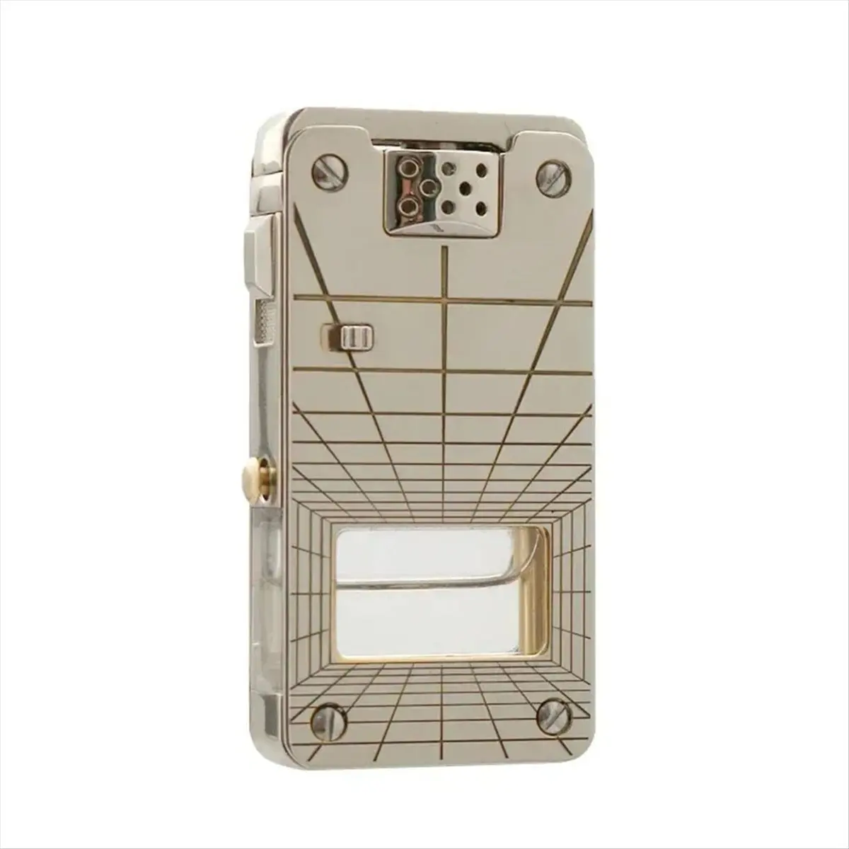 L! DT952^Dragon Tongue Lighter Transparent Oil Grid Can Automatically Men'S Gift Lighter with Gift Box