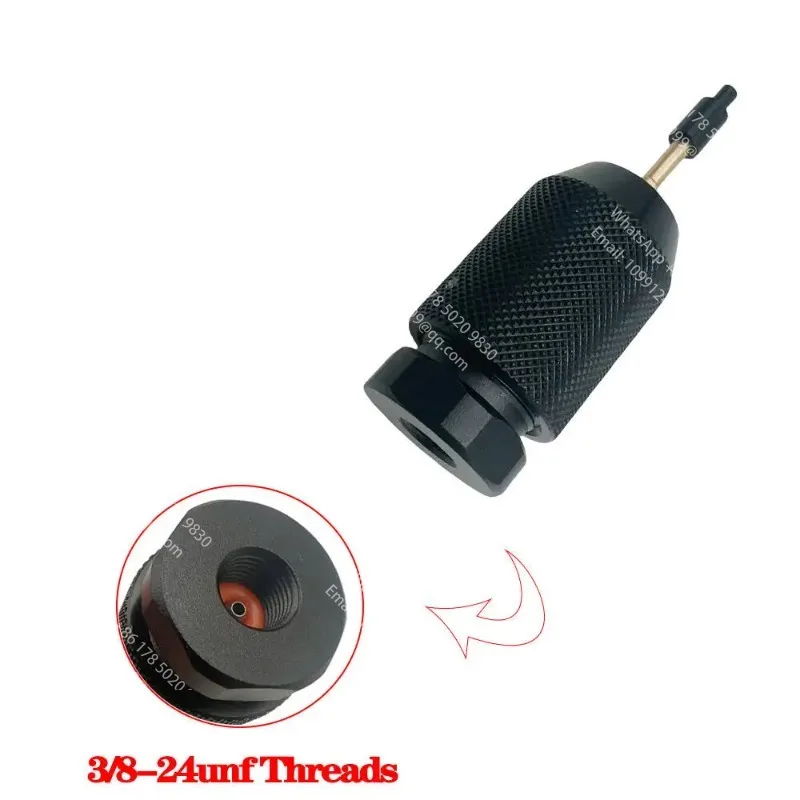 Adaptador de aguja inflable CO2 para herramientas con rosca 3/8-24 Unf para cilindros de CO2 desechables de 8g, 12g, 16g o 24g