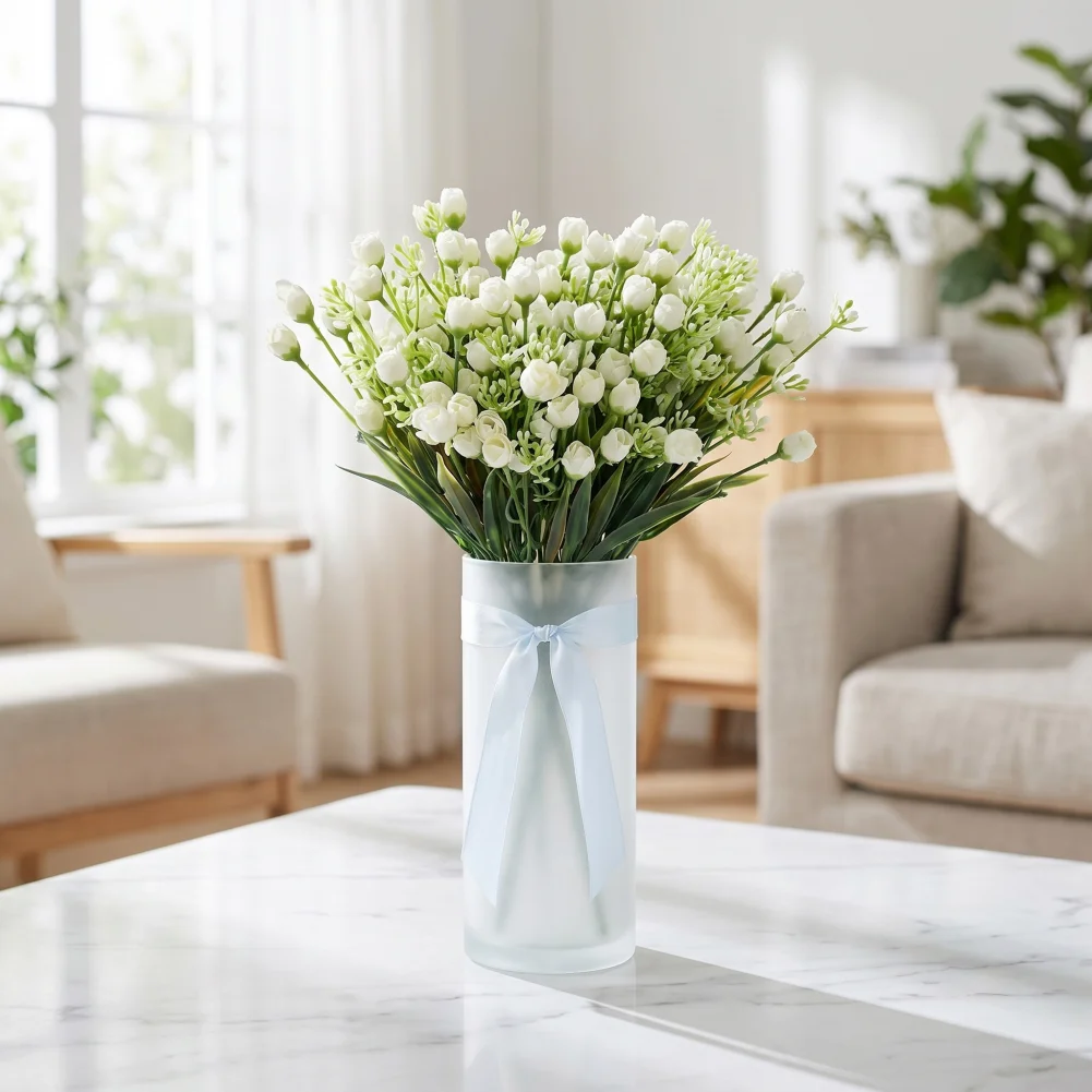 

Artificial Flower Bouquet Artificial Flowers Bouquet for Wedding Decor Faux Spring Floral Arrangement Centerpiece Home Office