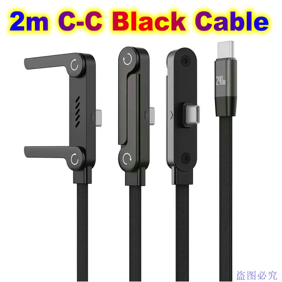 Cable cargador tipo C plano con soporte plegable invisible para teléfono, soporte de carga 240W para iPhone 5