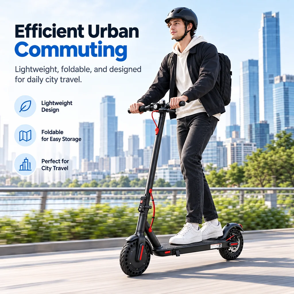 350W Electric Scooter Adults 19MPH Foldable E-Scooter 8.5