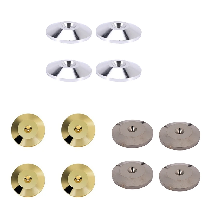 4 Pcs Speaker Pure Copper Spikes Pads Hifi Speaker Box Isolation Floor Stand Feet Cone Base Shoes Pad