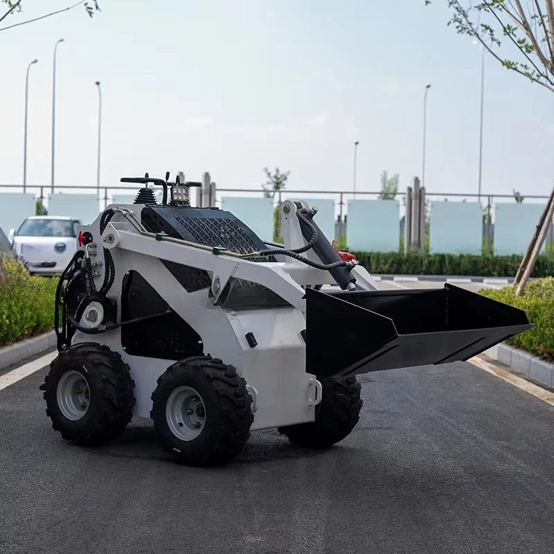 Fast Delivery Ce Epa Wheel/ Track Bucket Front Attachment Mini Skid Steer Loader with Forest Mulcher Lawn Mower