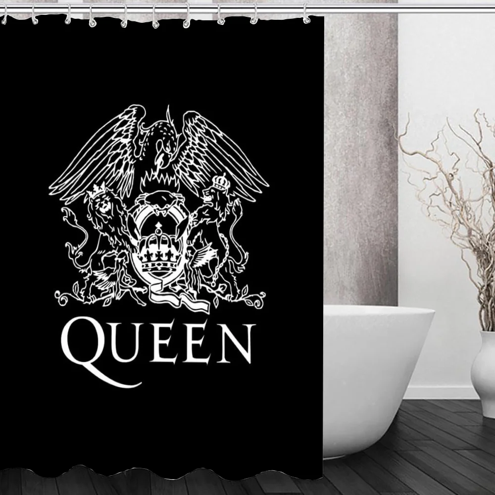 Curtains for Bathroom Shower Curtain Q-queen Band Accessories Bath Waterproof Fabric Set the Anti-mold Opaque Washable 180x200