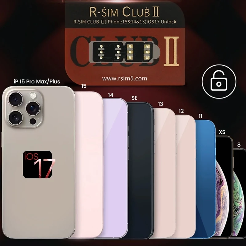 R-SIM CLUB 2 Unlock Card For IOS17 System iPhone 15 12 13 14