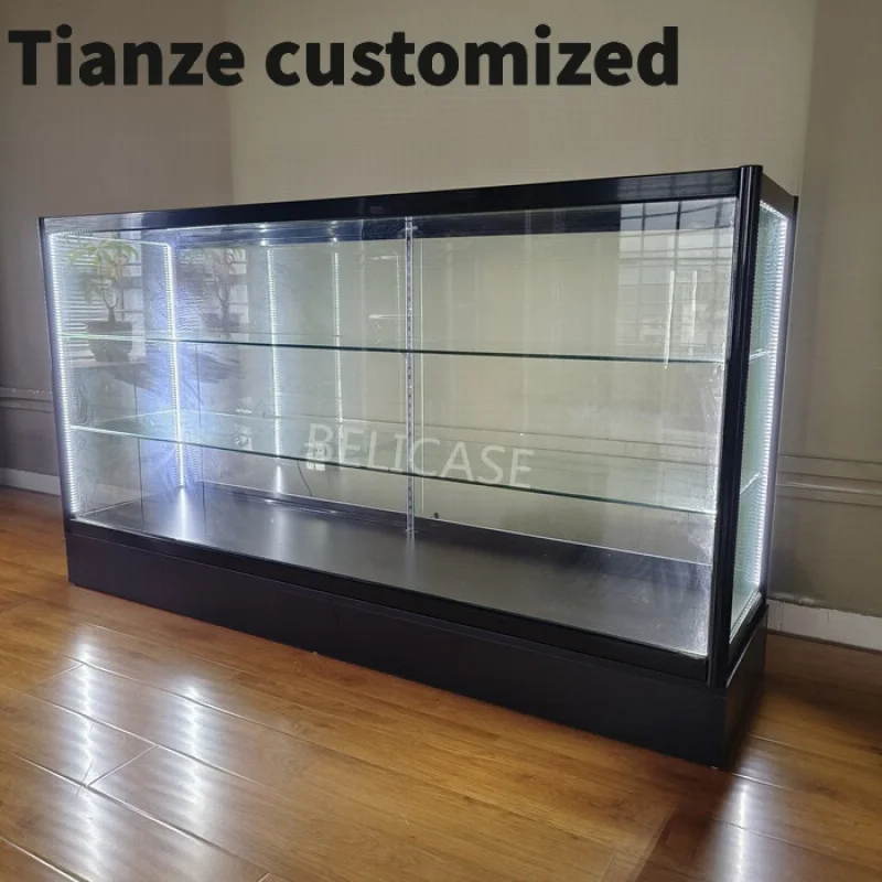 Customized-6 Feet Glass Display Cabinet FullVitrine Show Cases Retail Store Display Showcases Smoke Shops Accessorie