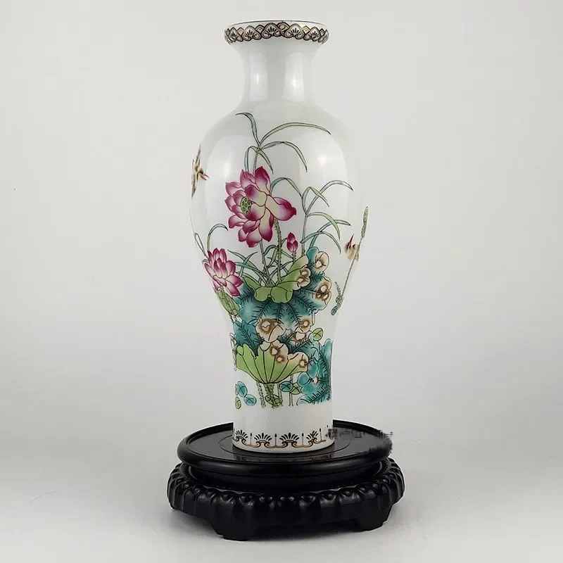 New Jingdezhen Ceramic Vase for Living Room Flower Arrangement Home Furnishing Duobao Decorative Grid Ornament Gifts