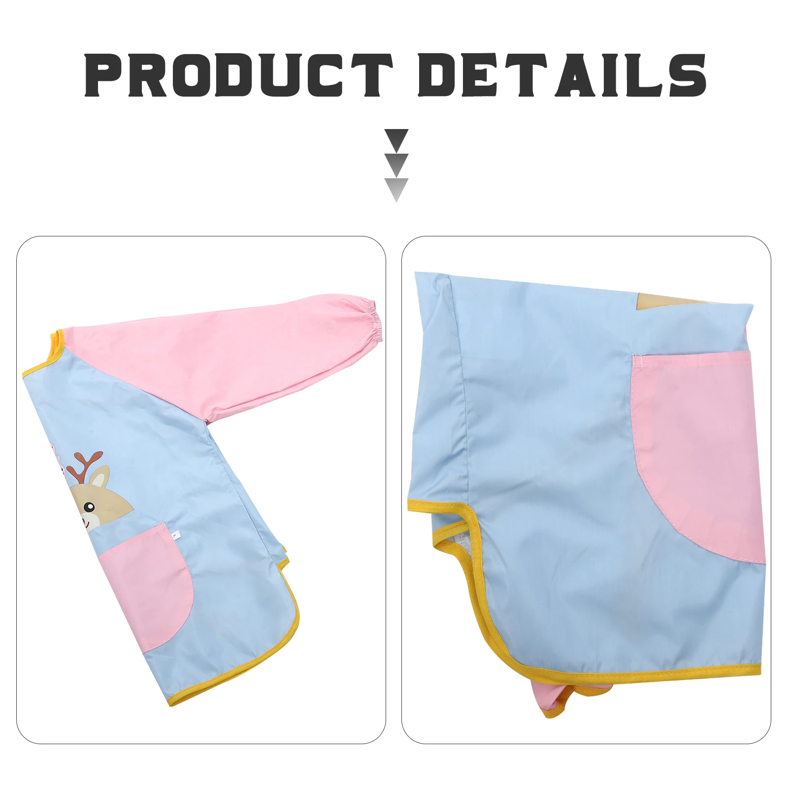 

Kids Painting Apron Cartoon Long Sleeves Waterproof Smock Breathable Toddler Art Bib Easy Wash Durable Kids Decorative Clothes