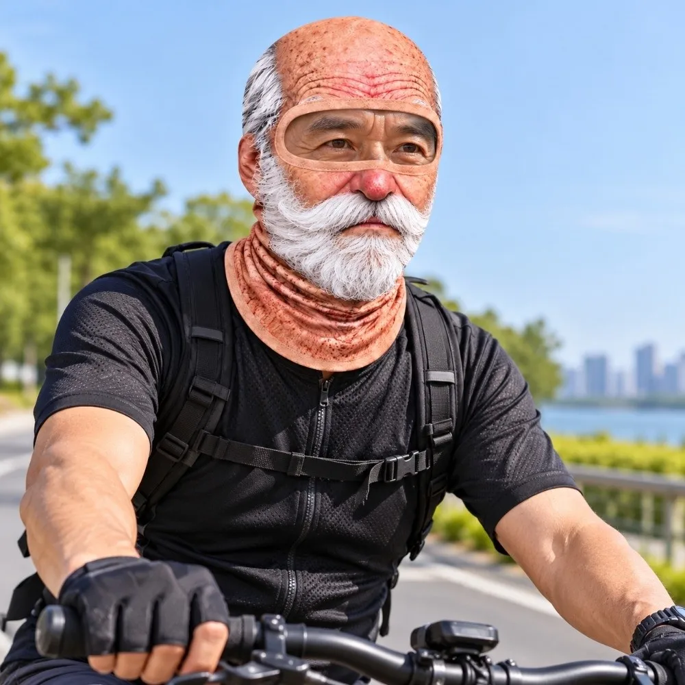 New Thin Thick Optional Cycling Neck Gaiter Funny Windproof Full Face Mask Breathable Sun Protection Helmet Liner Hood Party