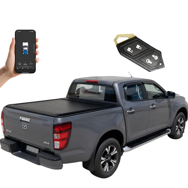 

2015+ BT-50 Electric Retractable Roller Shutter Tonneau Cover Aluminum Alloy Waterproof with Locking Function