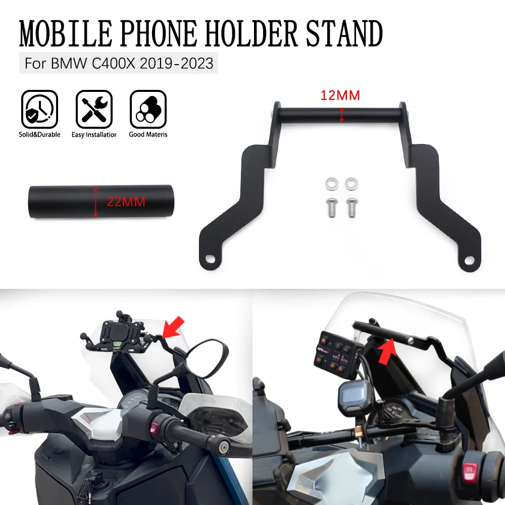 

For BMW C400X C 400 X 400X C400 2019 Motorcycle GPS Smart Phone Navigation Mount Bracket Adapter Mounting Holder Support