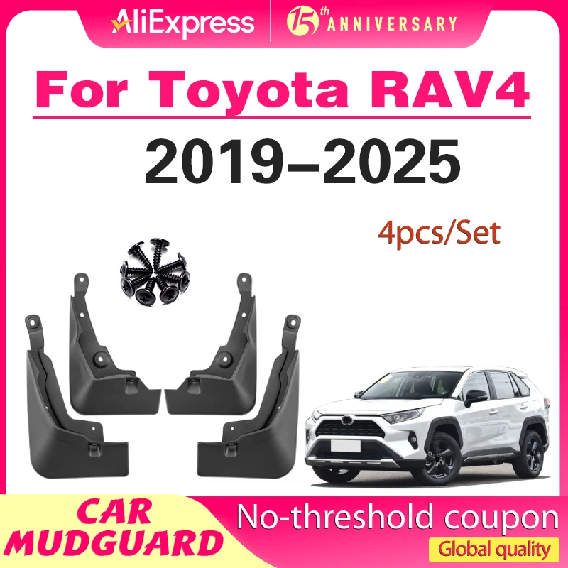 

For Toyota RAV4 2019 2020 2021 2022 2023 2024 2025 Fender Mudguard Mud Flaps Guard Splash Flap Mudguards Car Accessories