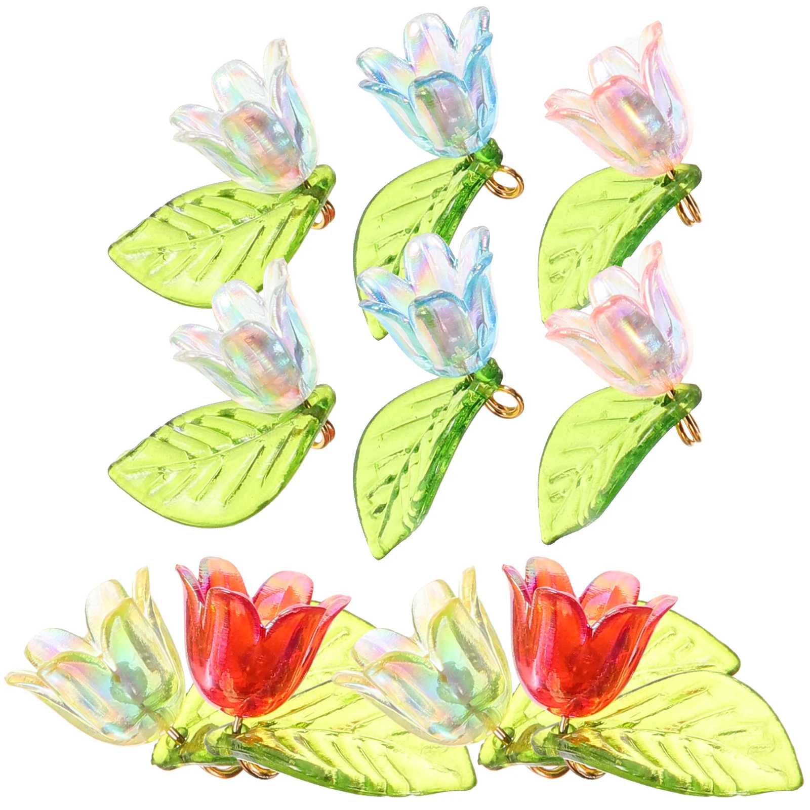 

10 Pcs Lily of The Valley Flower Beads DIY Necklace Bracelet Keychain Making Jewelry Supplies Charms Craft Materials